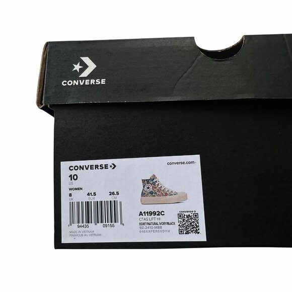 ⭐Converse Chuck Taylor Lift Platform 10 Women's Sneakers Floral Tapestry A11992C - Picture 12 of 13